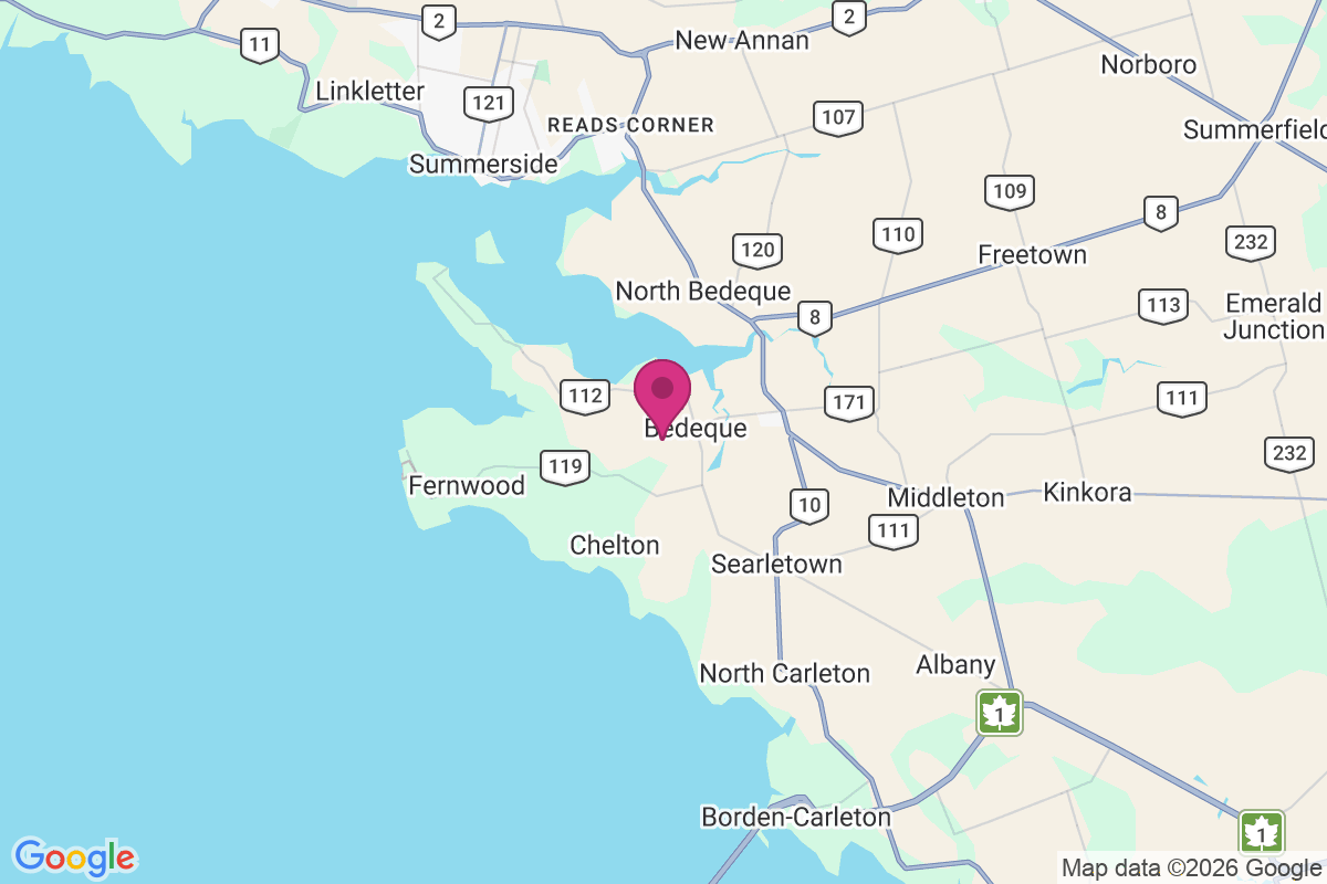 Central Bedeque map