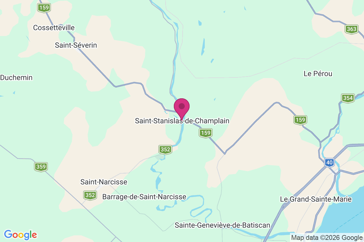 Saint Stanislas De Champlain map