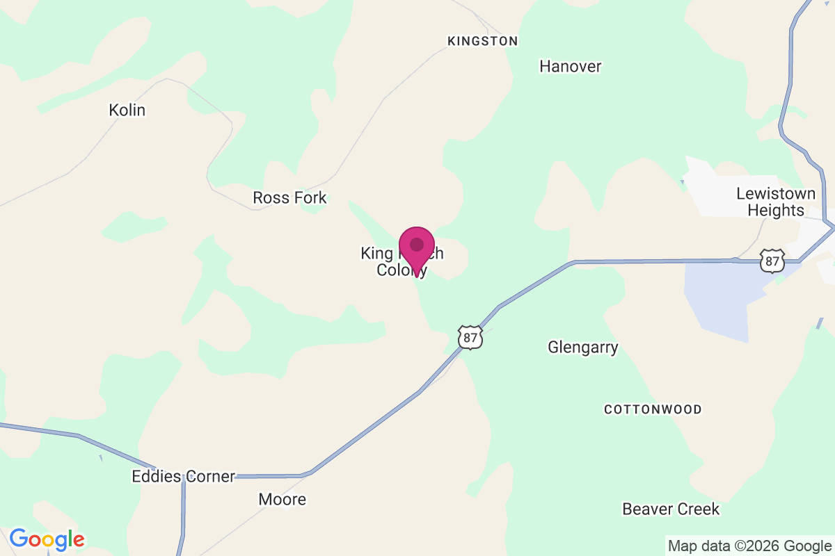 King Colony Ranch map