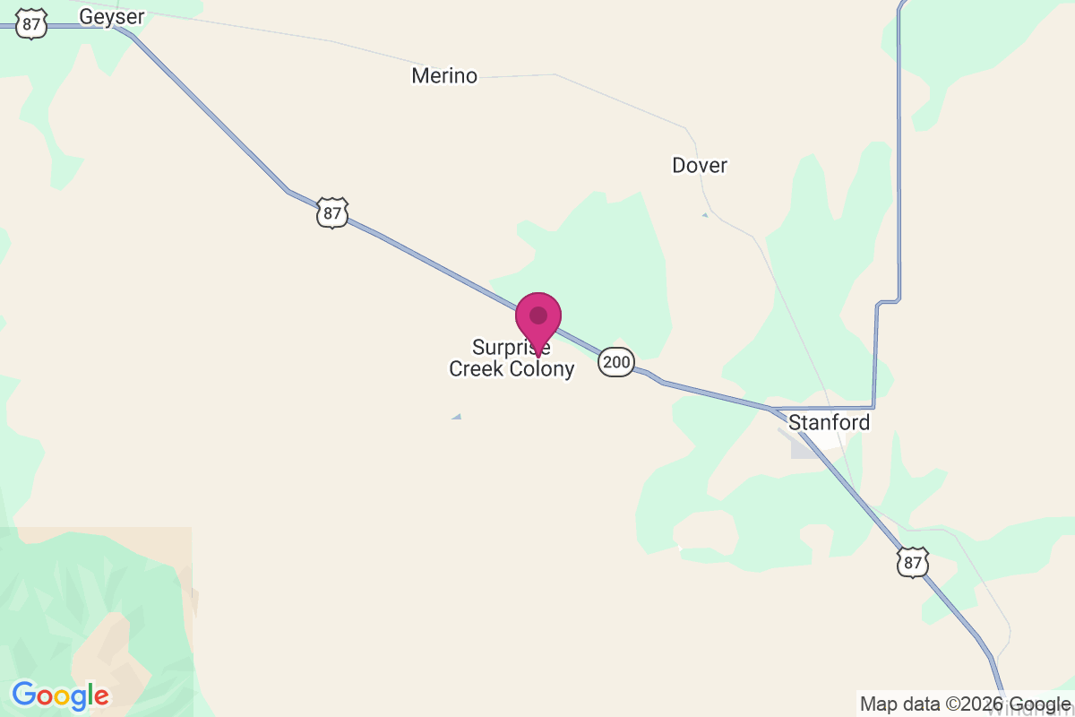 Surprise Creek Colony map
