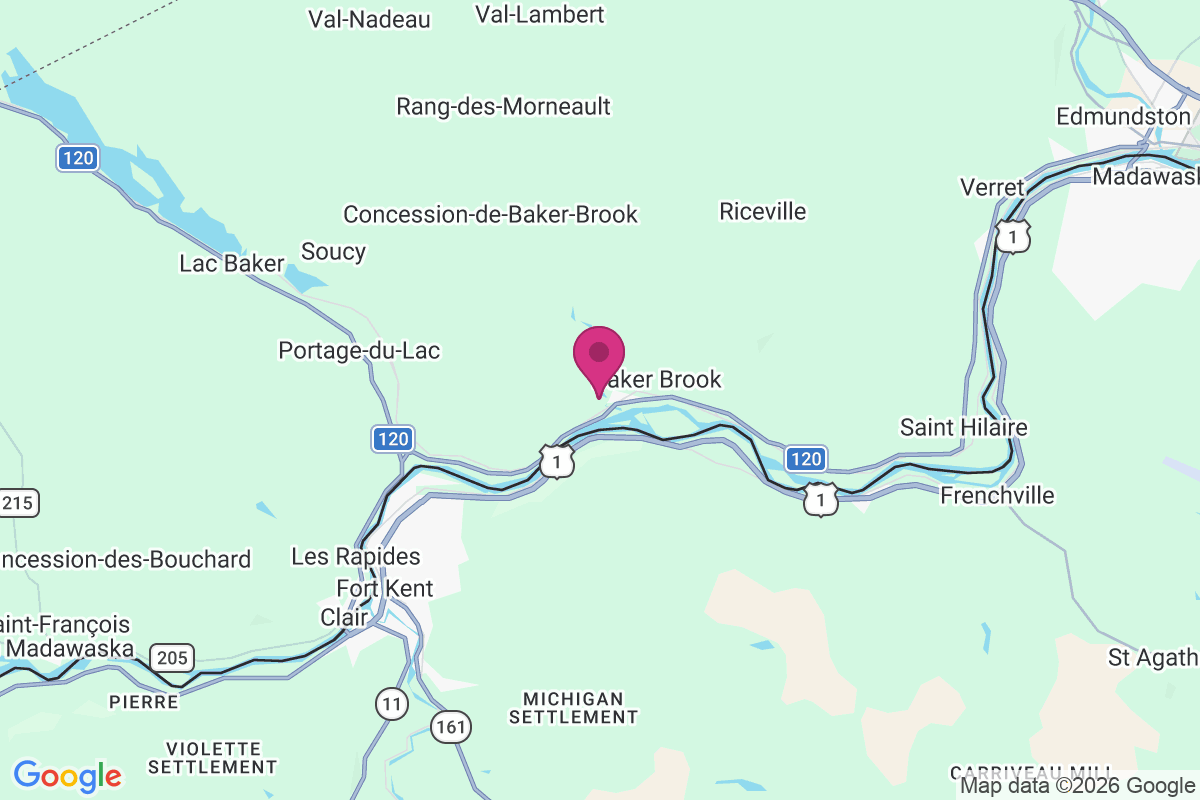 Baker Brook map