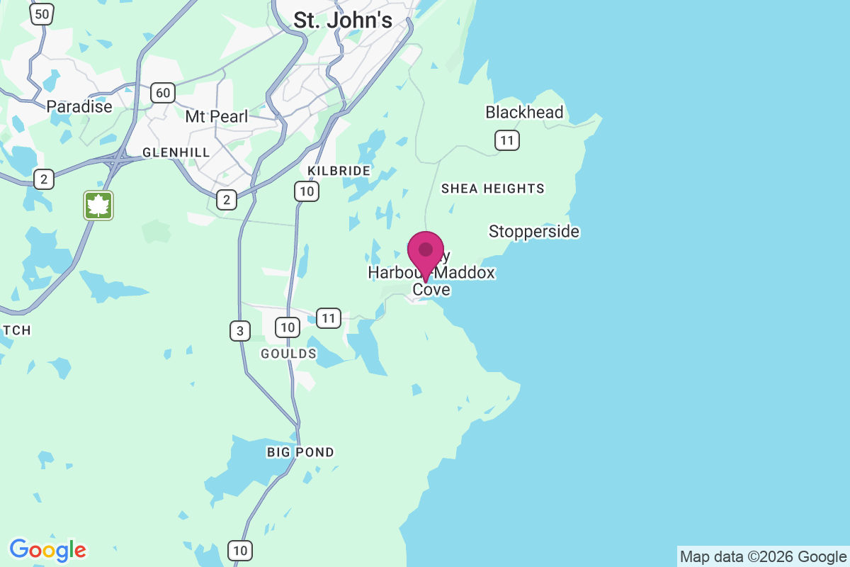Petty Harbour-Maddox Cove map