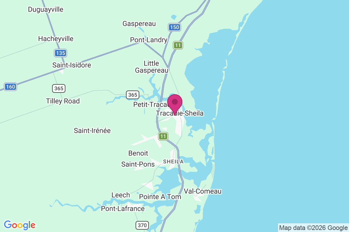 Tracadie-sheila map