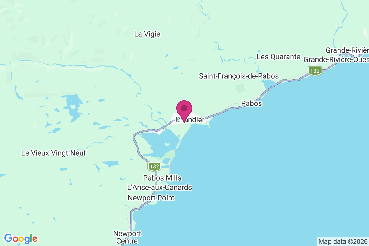 Pabos Mills map