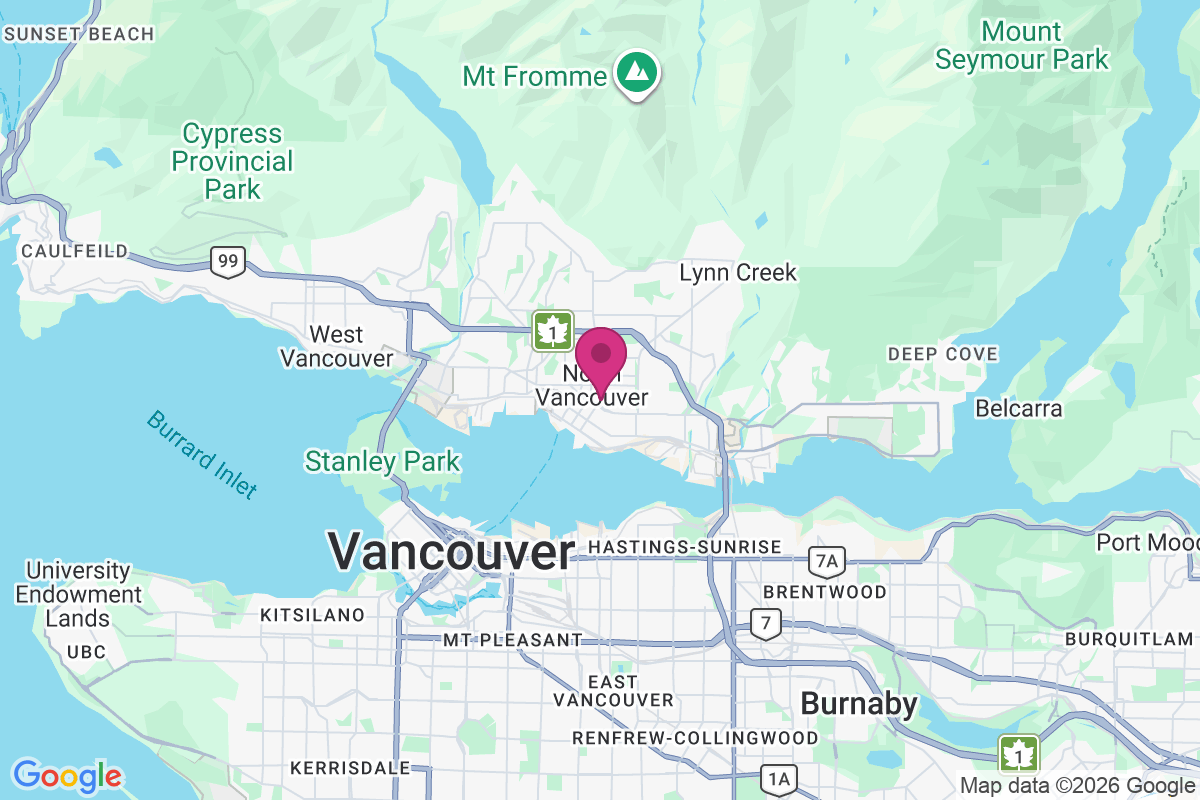 North Vancouver map