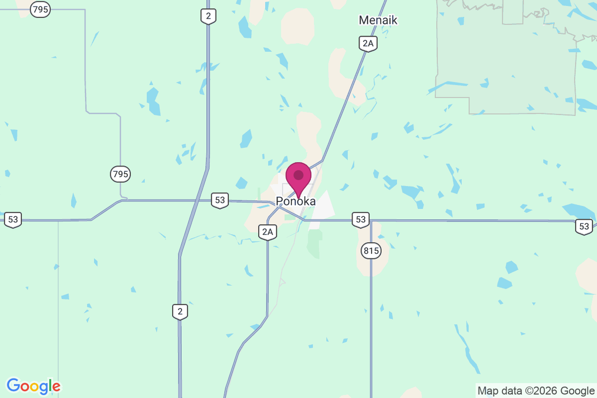 Ponoka map