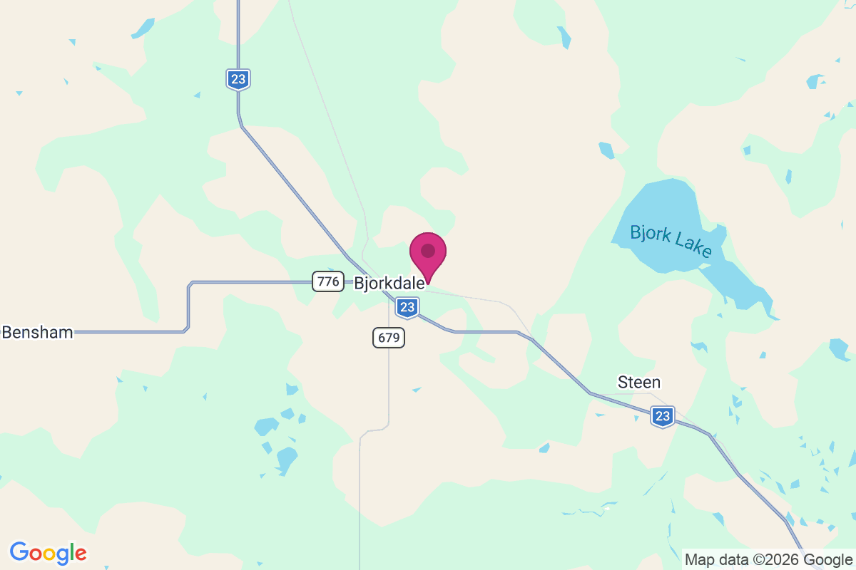 Bjorkdale map