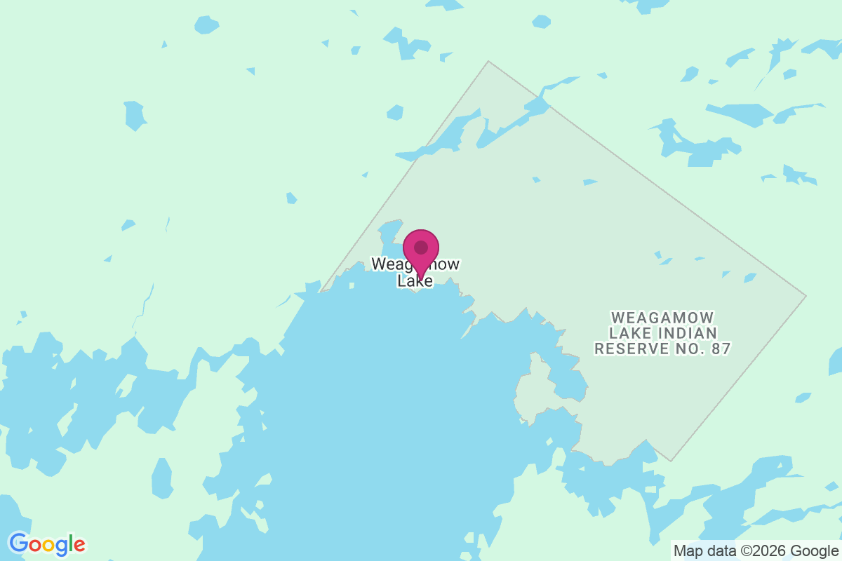 Weagamow Lake map