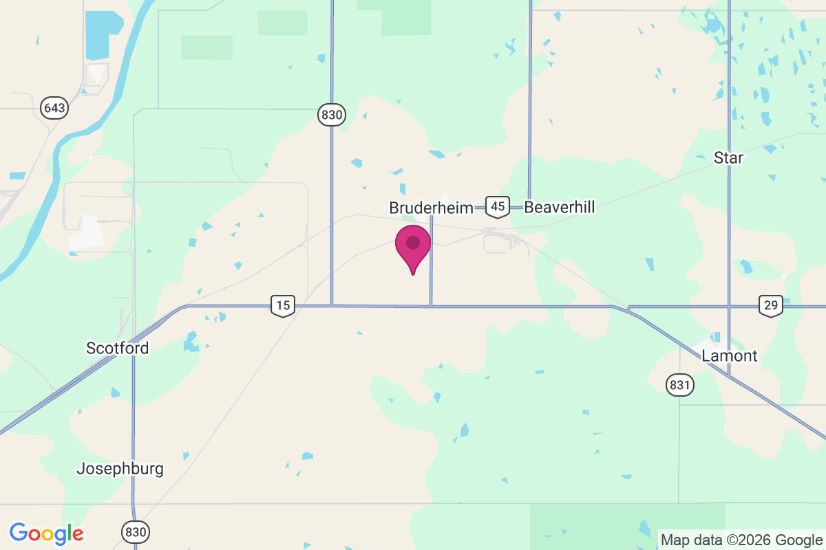 Bruderheim map