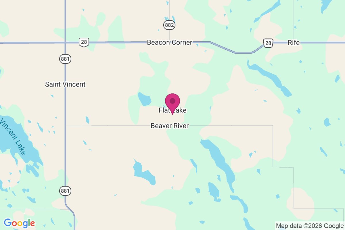 Flat Lake map
