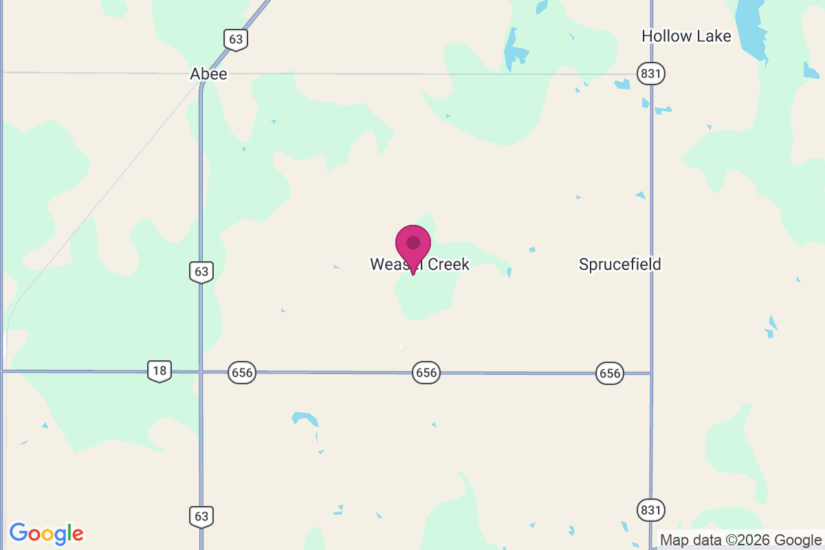 Weasel Creek map