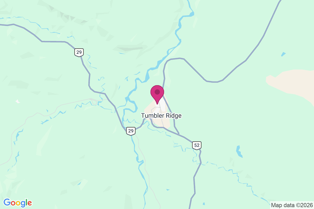 Tumbler Ridge map