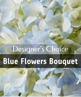 Designer's choice - Blue flowers bouquet