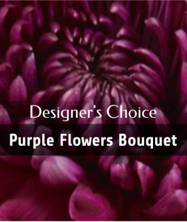 Designer's choice - Purple flowers bouquet